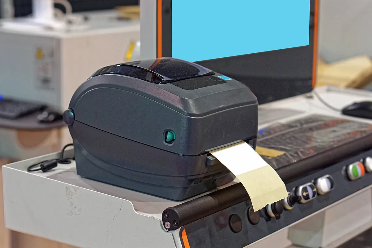 Stationary Thermal Barcode Printer Tracker